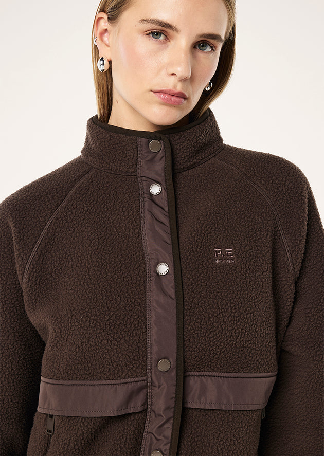 SURGE TEDDY JACKET - COFFEE