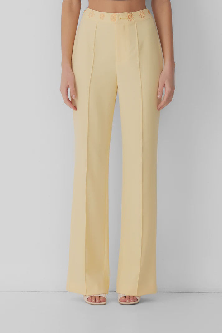 Irida Bootcut Pants - Butter