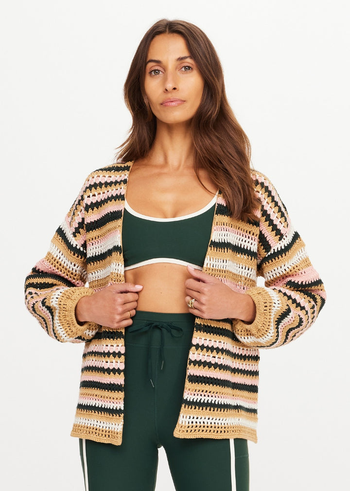 Bohemia Mari Crochet Jacket - Stripe