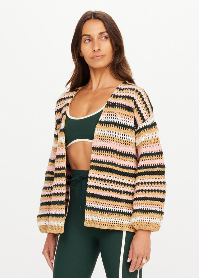Bohemia Mari Crochet Jacket - Stripe