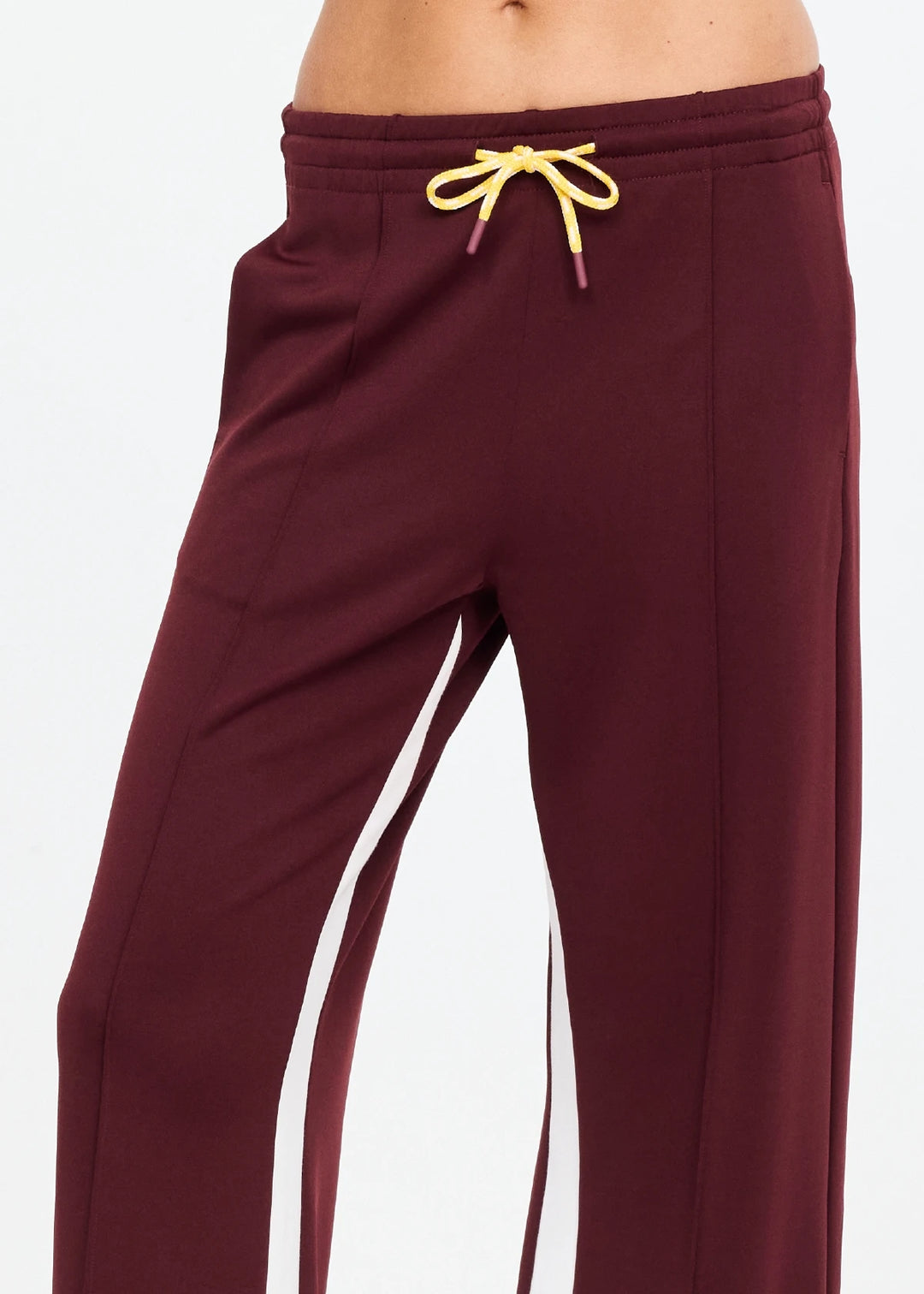 Marine Panelled Wide Leg Pant - Bordeaux