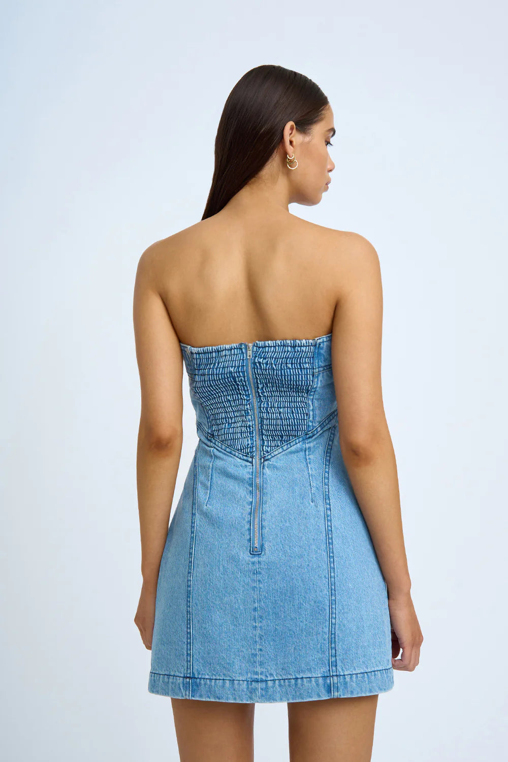 Vivienne Denim Mini Dress - Blue Wash