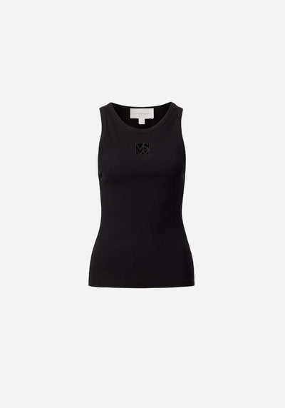 V & W Cut Out Tank - Black