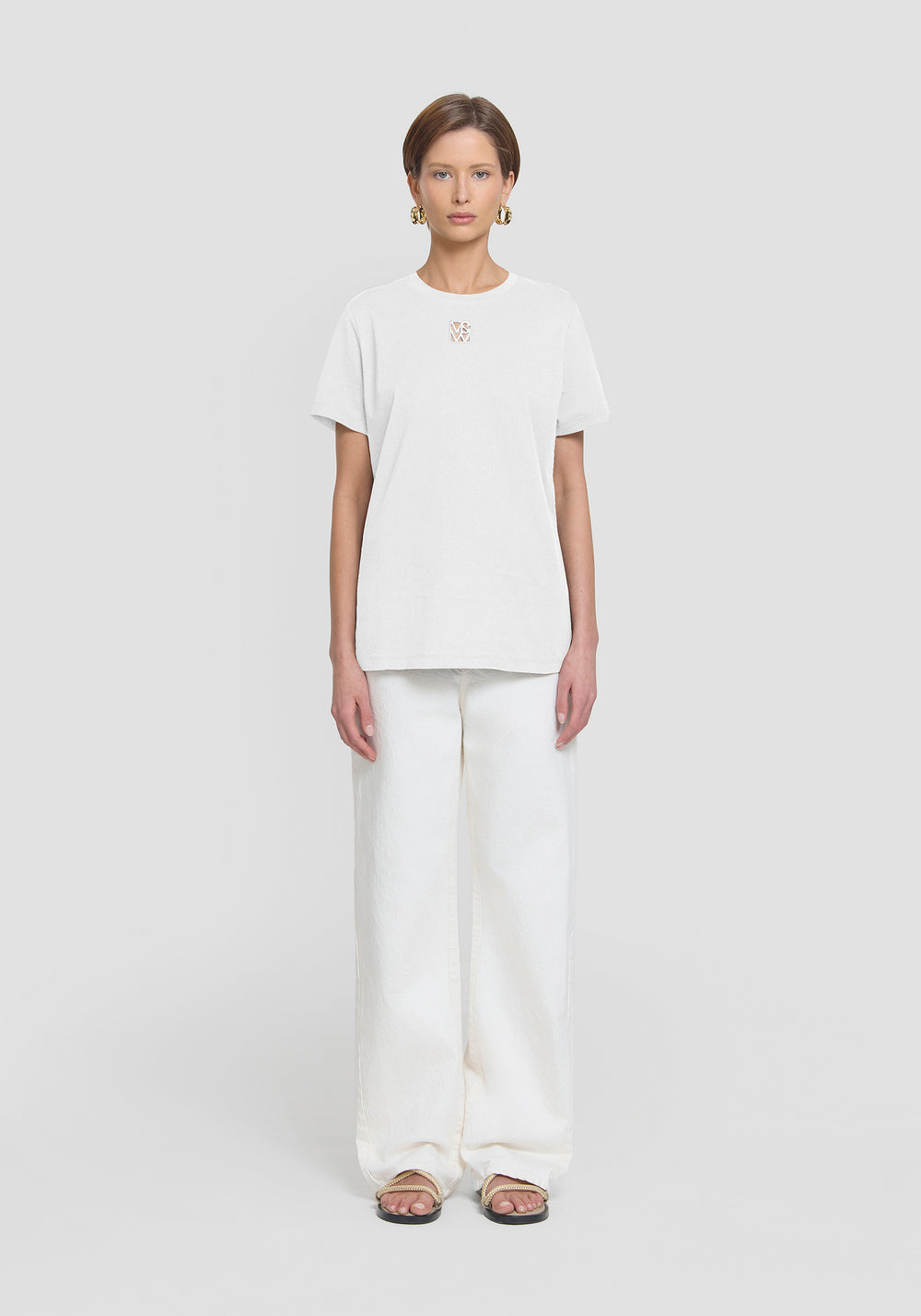 V&W Cut Out Tee - Ivory