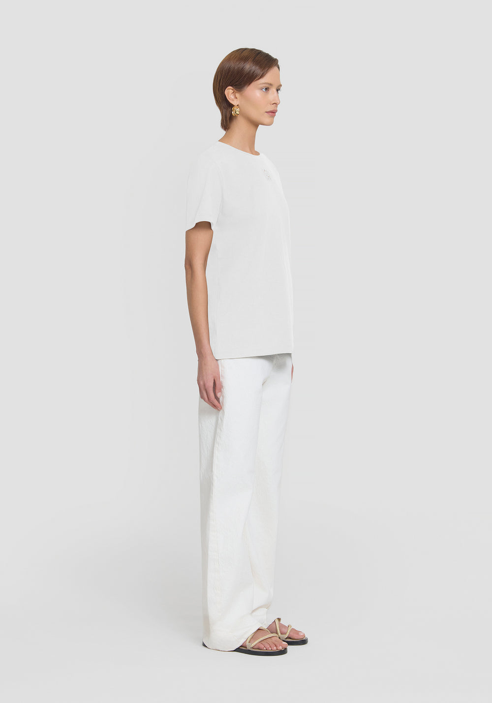 V&W Cut Out Tee - Ivory