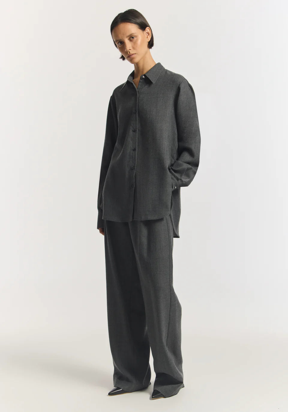 IDOL WOOL PANT - CONCRETE