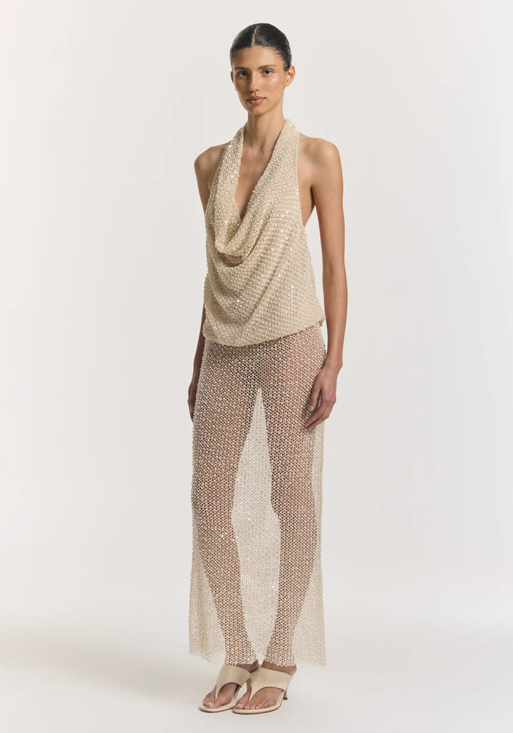 CHROMATIC HALTER TOP