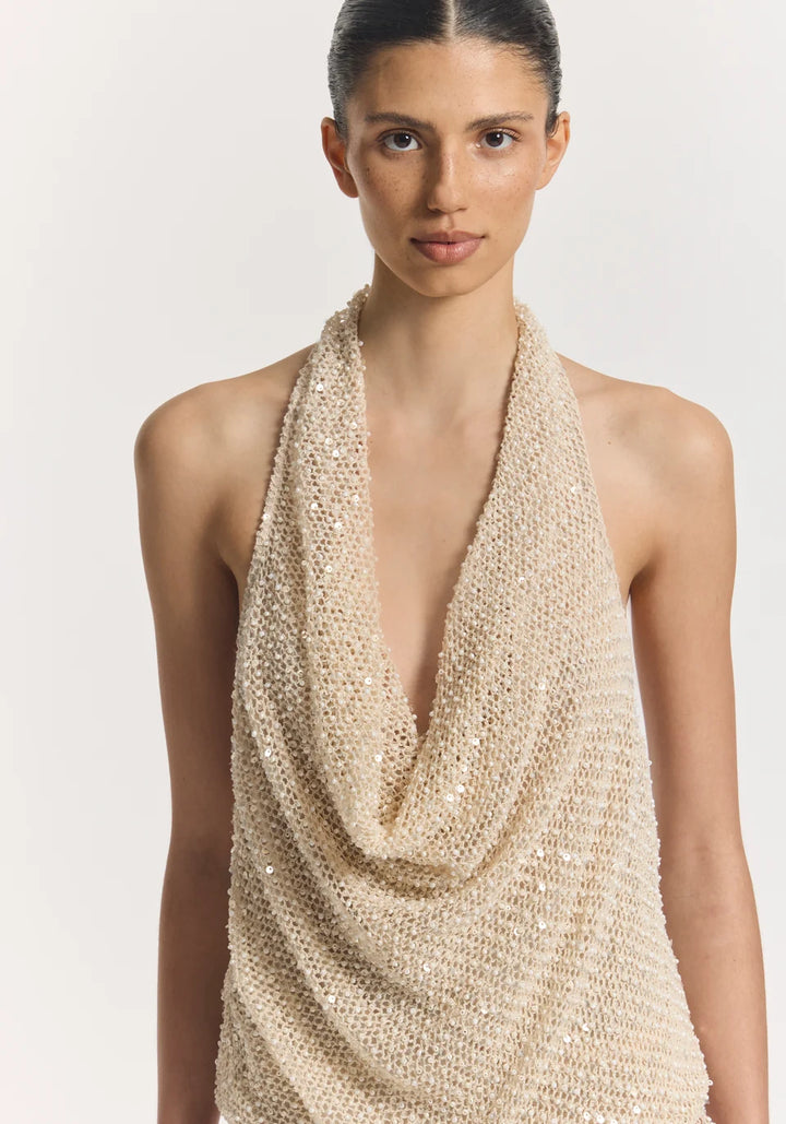 CHROMATIC HALTER TOP