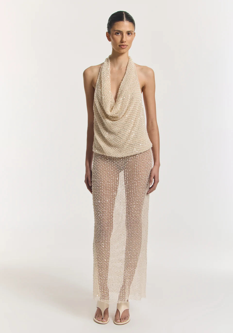 CHROMATIC HALTER TOP
