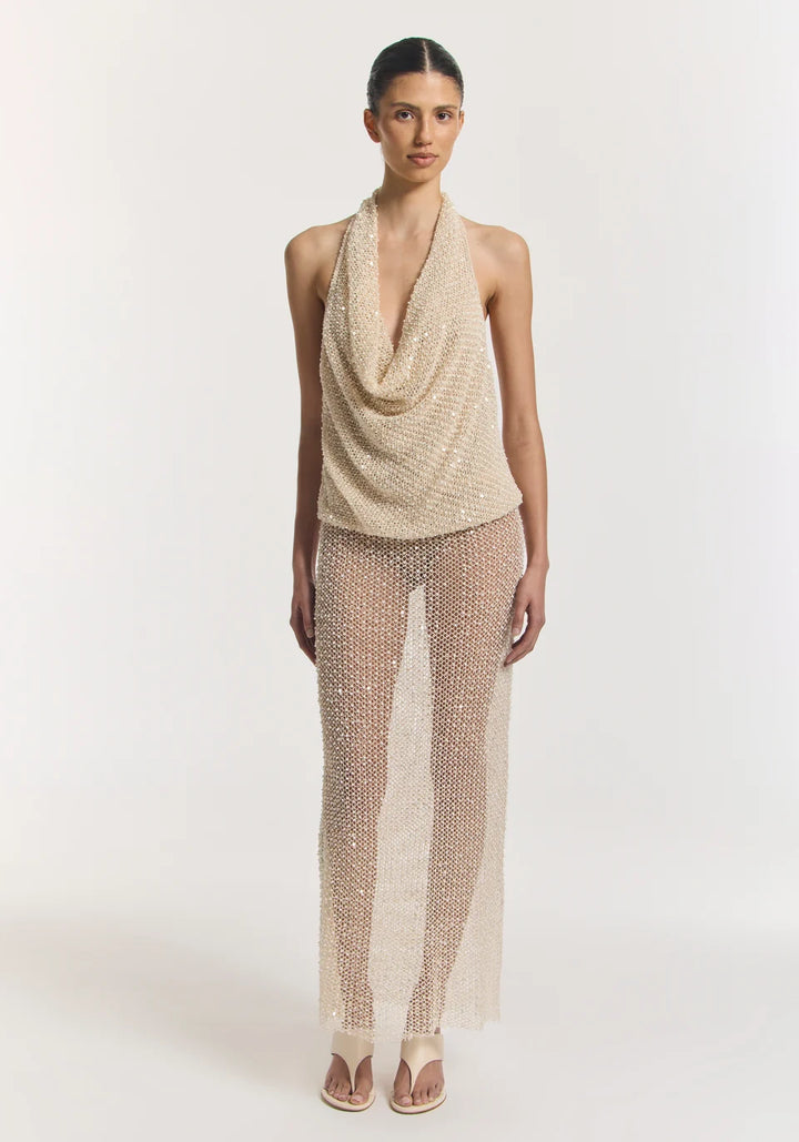 CHROMATIC HALTER TOP