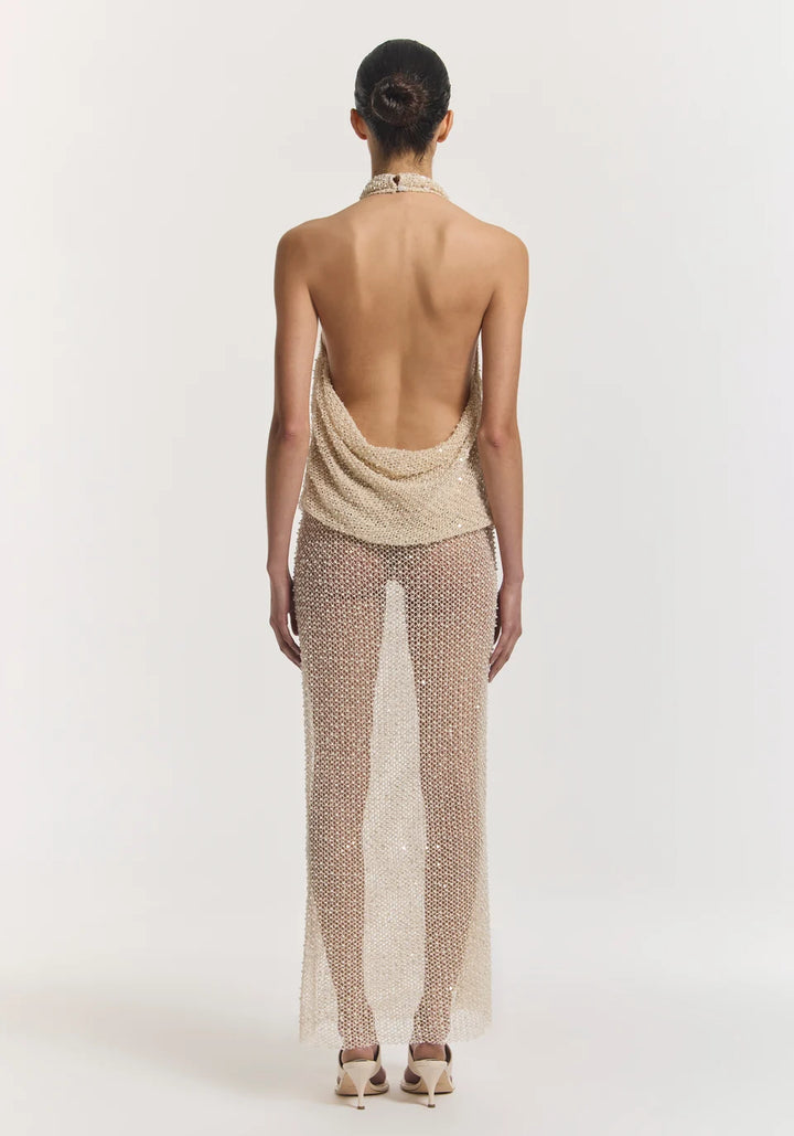CHROMATIC HALTER TOP