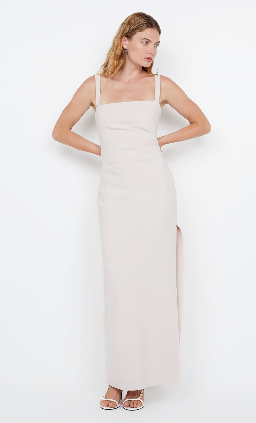 Lenora Tuck Maxi Dress - Vanilla Bean