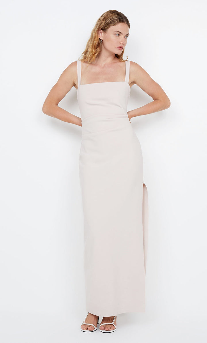 Lenora Tuck Maxi Dress - Vanilla Bean
