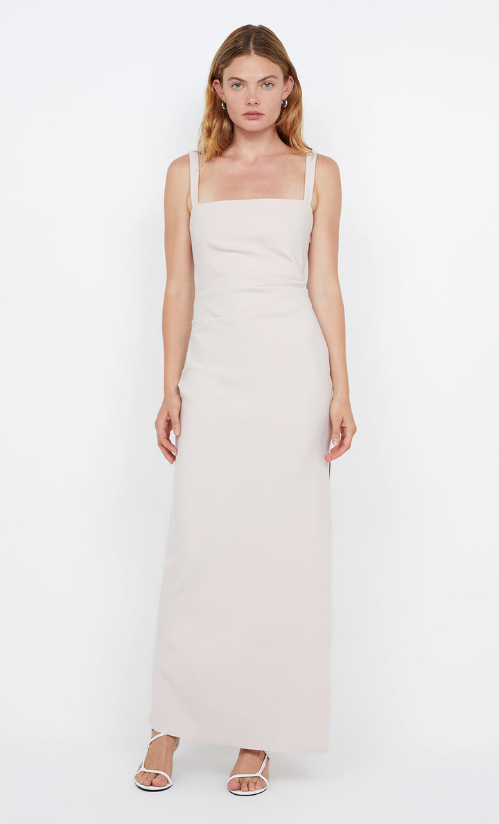 Lenora Tuck Maxi Dress - Vanilla Bean