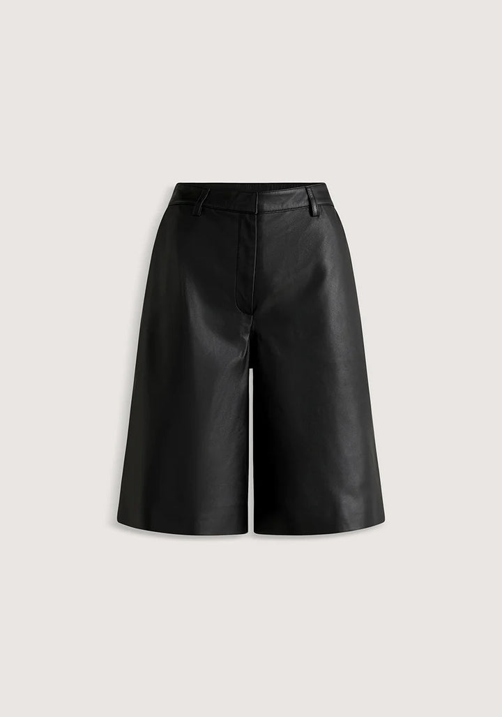 Delinquent Leather Short - Black