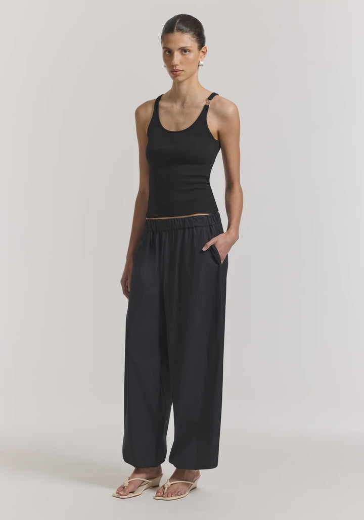 Duetto Cotton Pant - Black