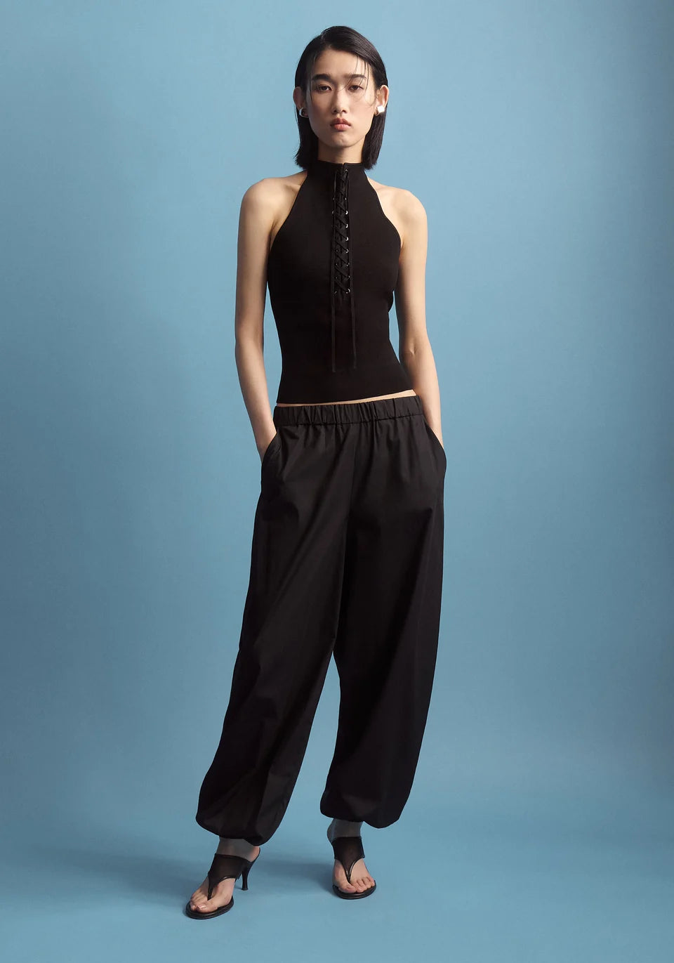 Duetto Cotton Pant - Black