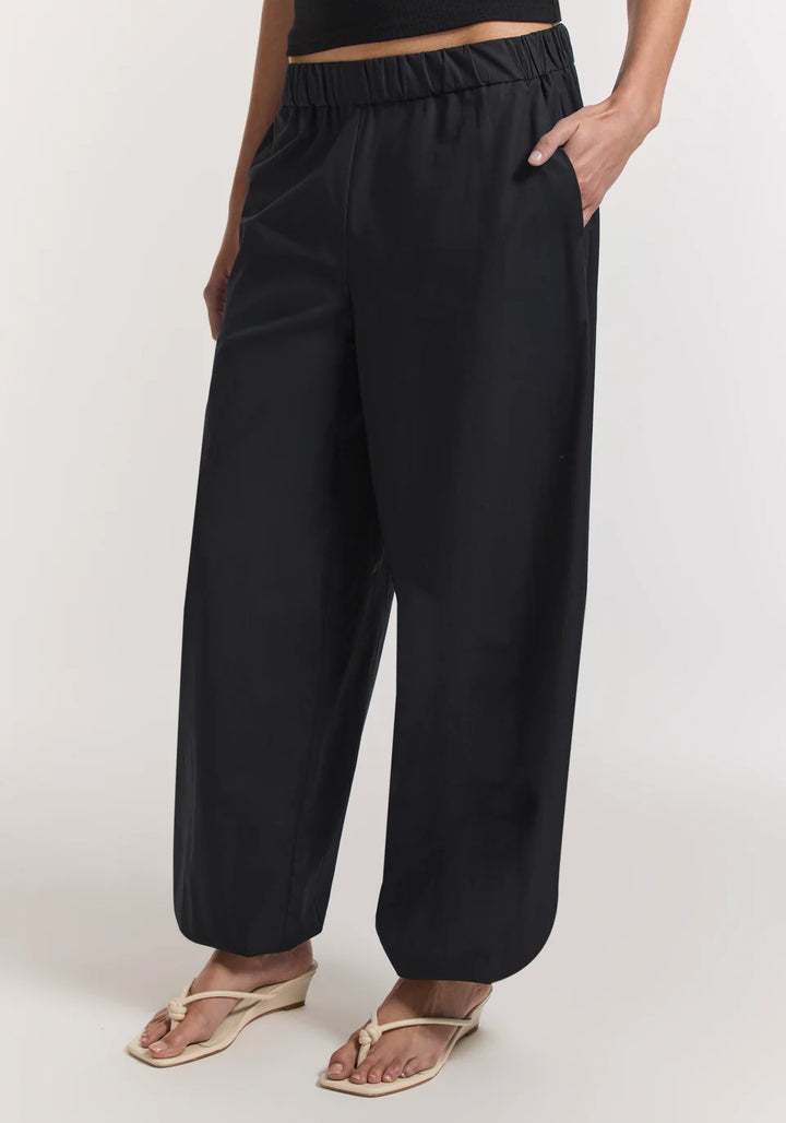 Duetto Cotton Pant - Black