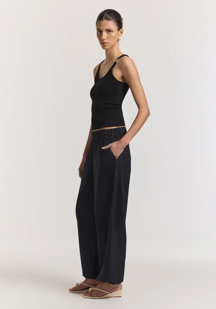 Duetto Cotton Pant - Black