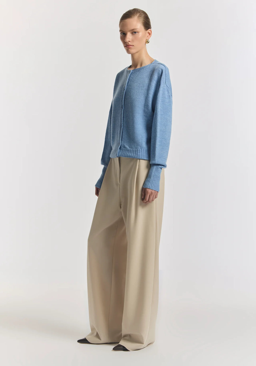 HART MERINO CARDIGAN - PORTRAIT BLUE
