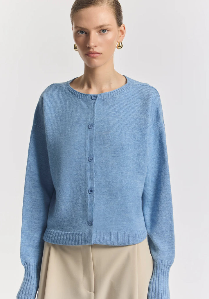 HART MERINO CARDIGAN - PORTRAIT BLUE