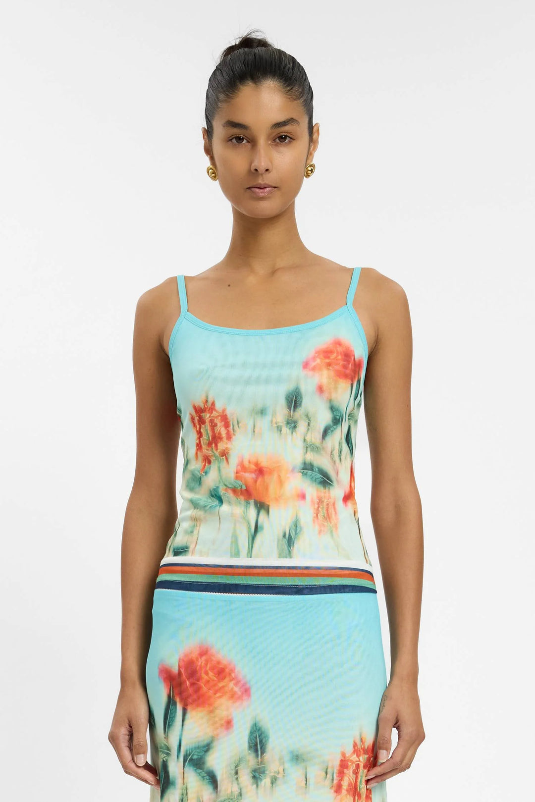 CAMISOLE MESH BABY BLUE