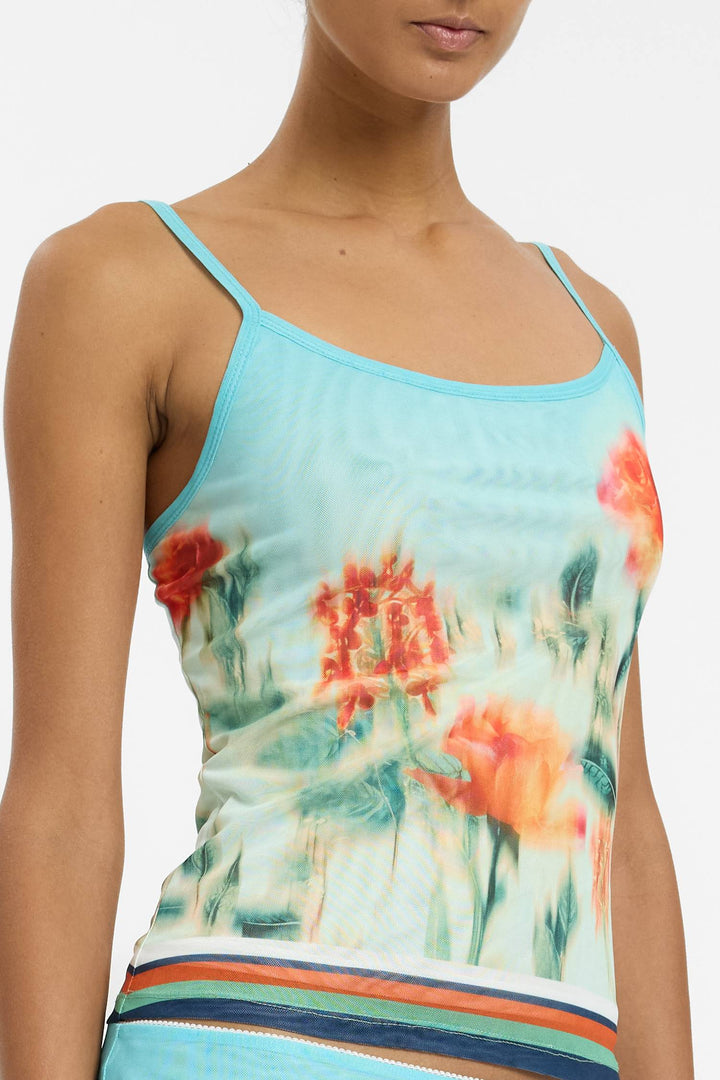 CAMISOLE MESH BABY BLUE