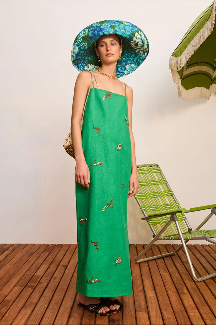 wanda embroidered midi dress
