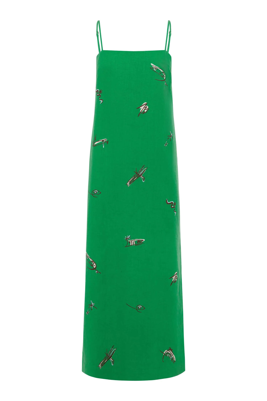 wanda embroidered midi dress