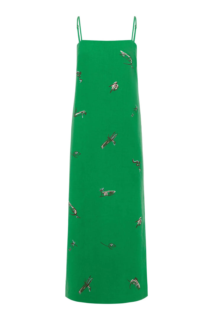 wanda embroidered midi dress