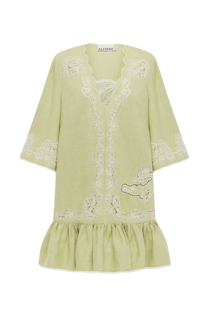 Louie Embroidered Mini Dress