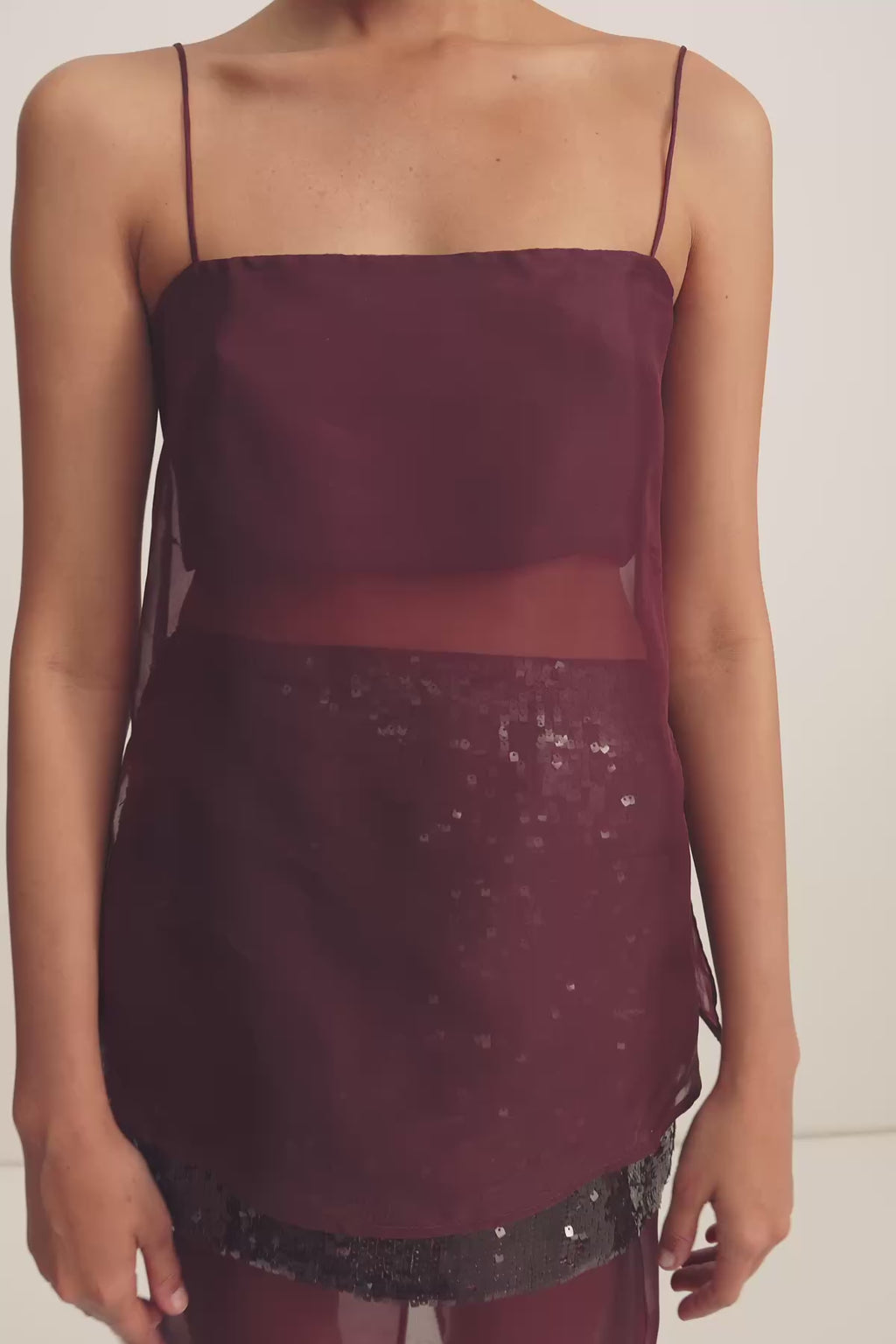 tibby silk organza cami - port royale