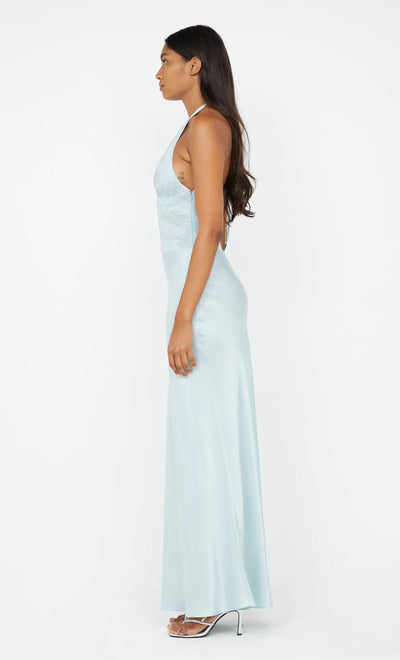 AKARI HALTER DRESS - Cloud Blue