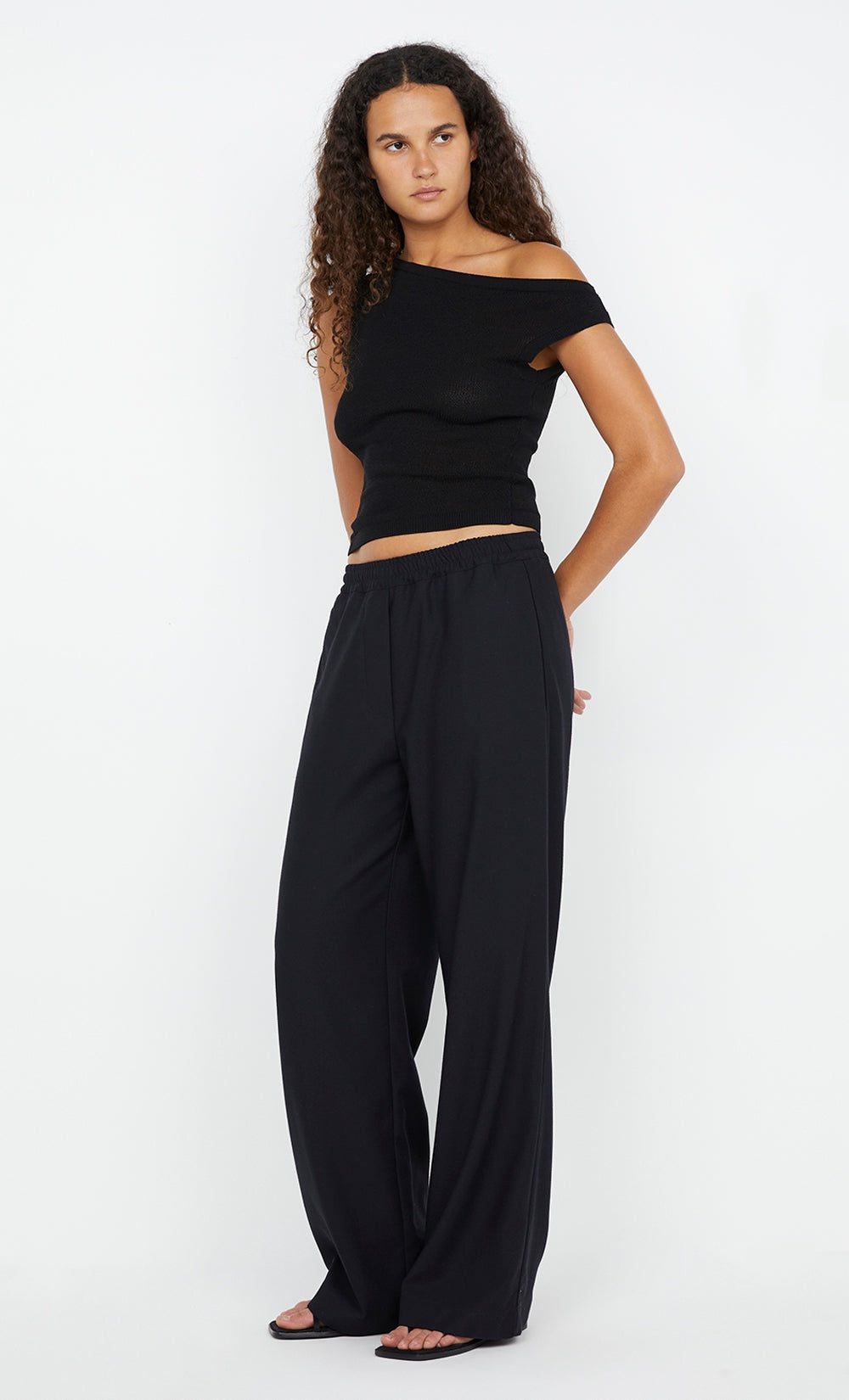 Ninah Drawstring Pant - Black