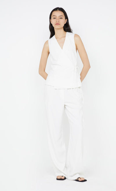 NINAH TIE VEST - white