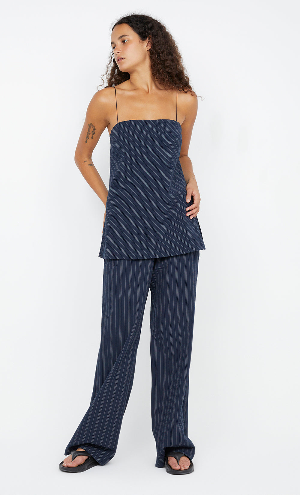 Peyson Top - Ink/Ivory Stripe