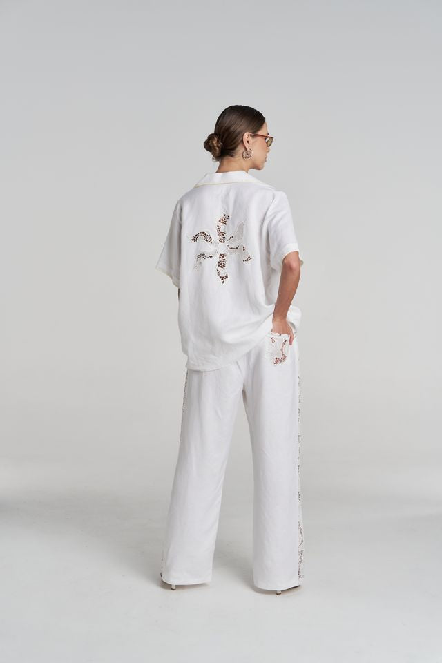 RELAXED ANGLAISE PANT - WHITE