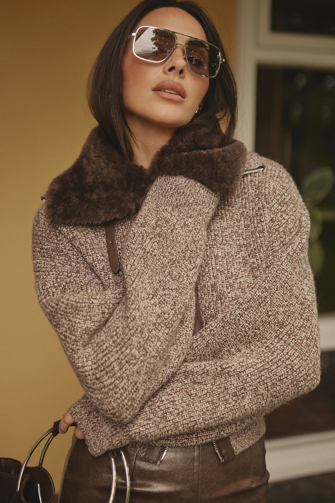 Ruby Wool Cardigan - Chooclate