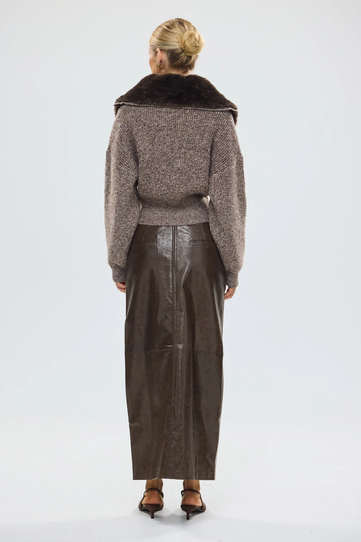 Ruby Wool Cardigan - Chooclate