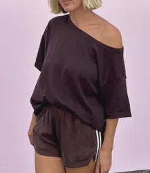 KNIT TEE - CHOCOLATE