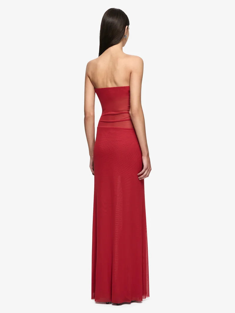 Red Label Ruby ISORA STRAPLESS MAXI DRESS - RUBY RED – wotzhotclothing