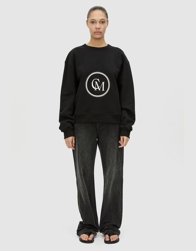 BONNIE LARGE GRAPHIC SWEATER - BLACK