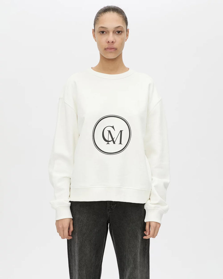BONNIE LARGE GRAPHIC SWEATER -  WHITE