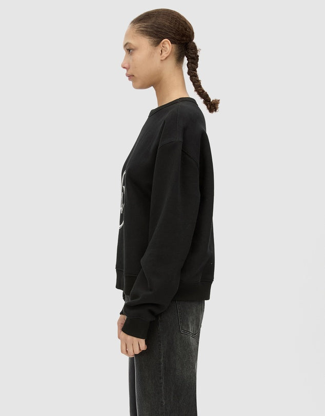 BONNIE LARGE GRAPHIC SWEATER - BLACK