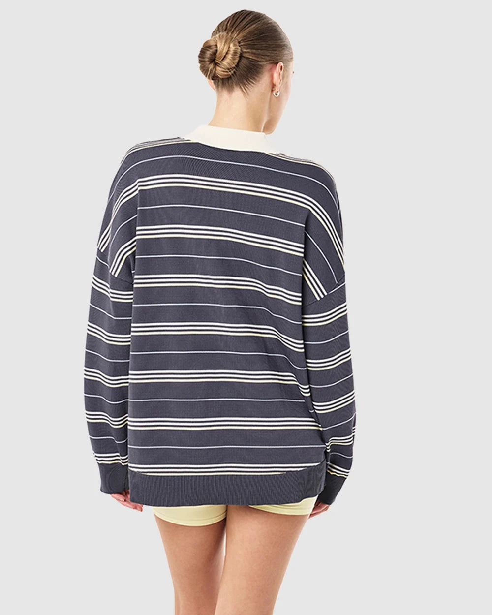 Strata Rugby Knit - Marine Blue Stripe Blud