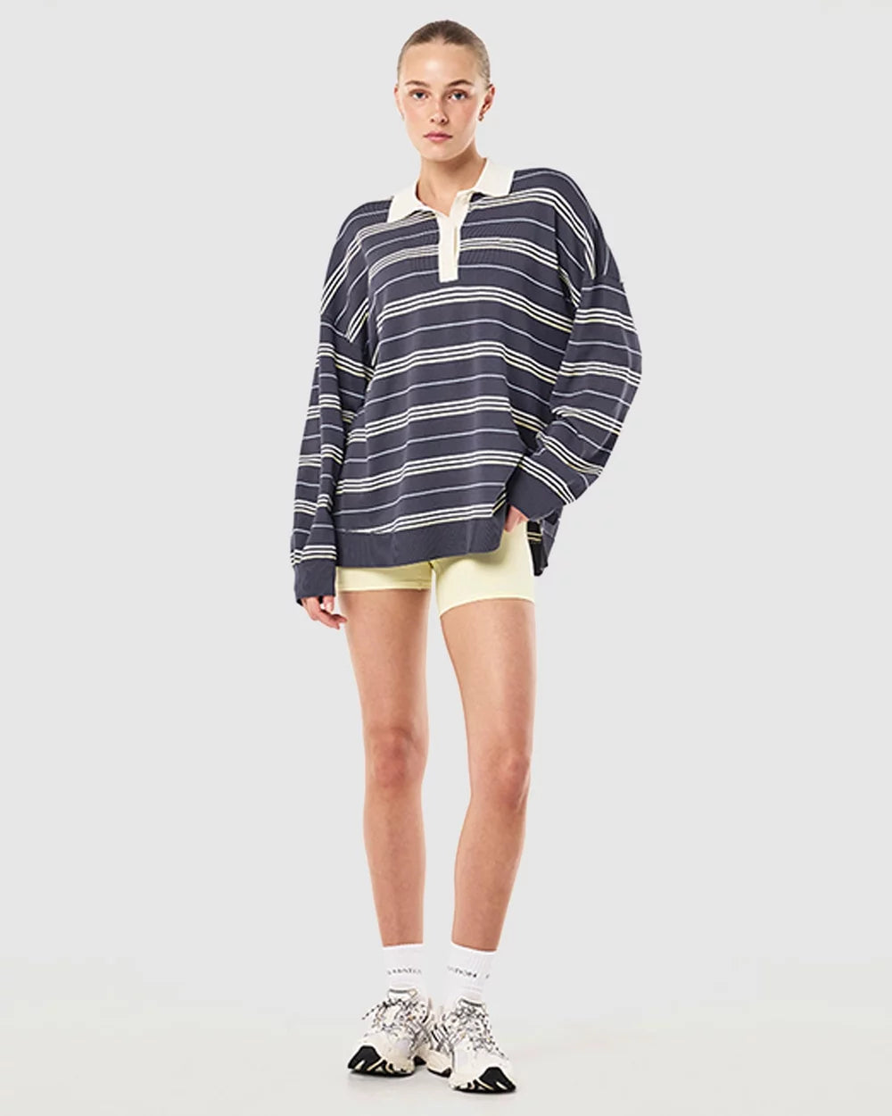 Strata Rugby Knit - Marine Blue Stripe Blud