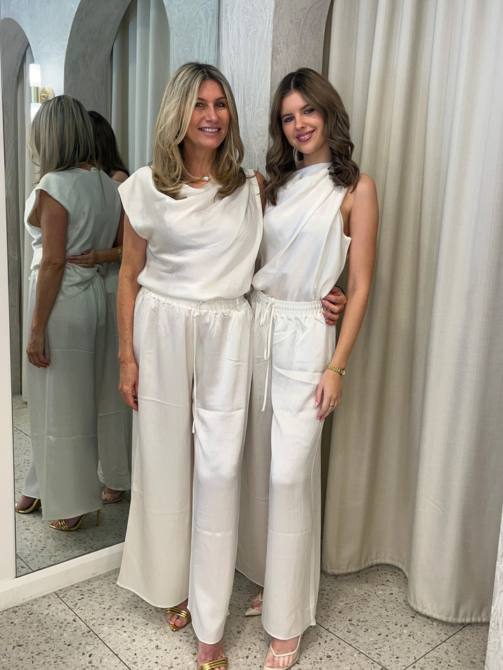 Huxley draped top - vanilla