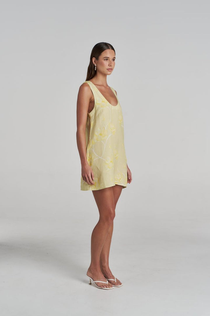 FLORA MINI DRESS - MAGNOLIA