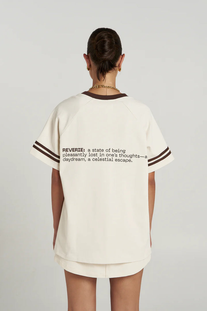 REVERIE V NECK - VANILLA/ ESPRESSO