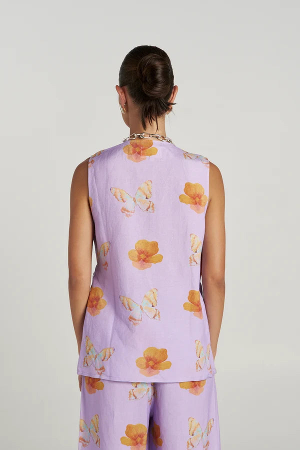 TIE FRONT VEST - REVERIE